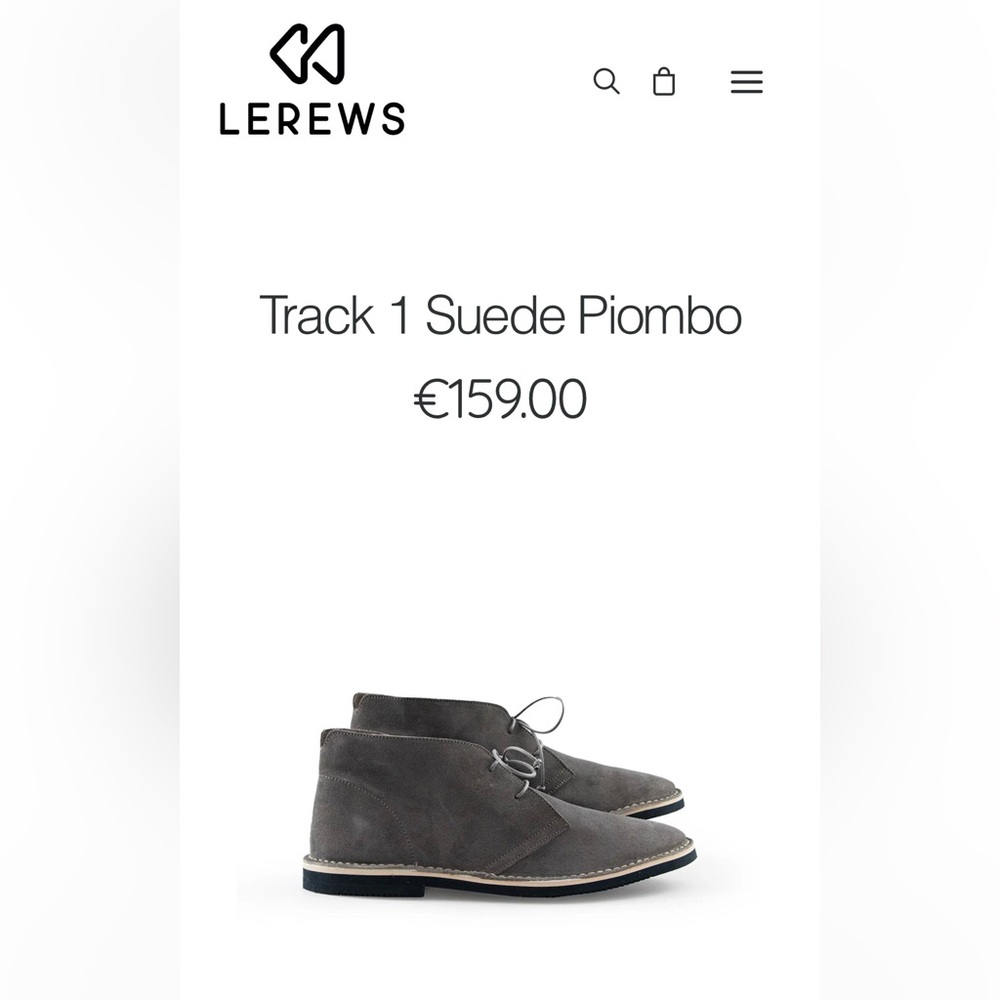 Italian Made Grey Desert Boots
